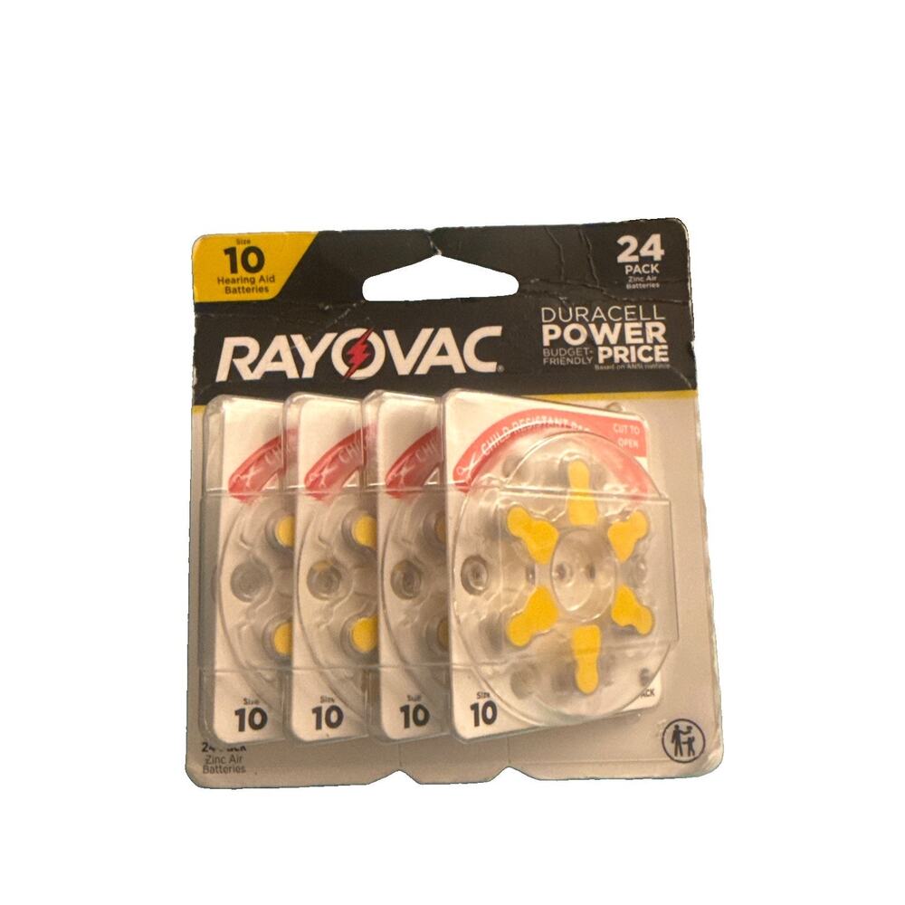 24 RAYOVAC Advance Hearing AID Batteries SIZE 10 Batteries Exp 2028 4PK /6